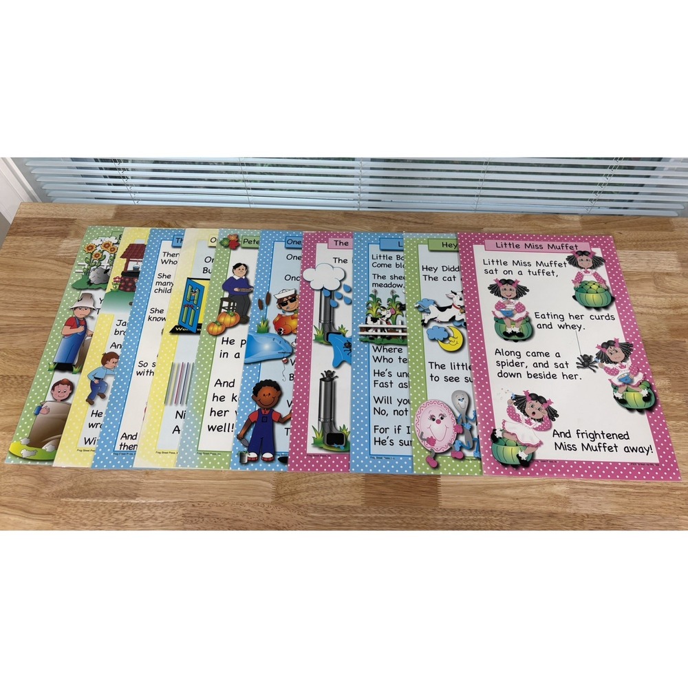 Lot Of 10 Frog Street Press Classroom Nursery Rhyme Posters 11"X17"